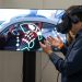 Illustration showing the difference between AR vs VR with immersive user experiences in technology, gaming, and real-world applications.